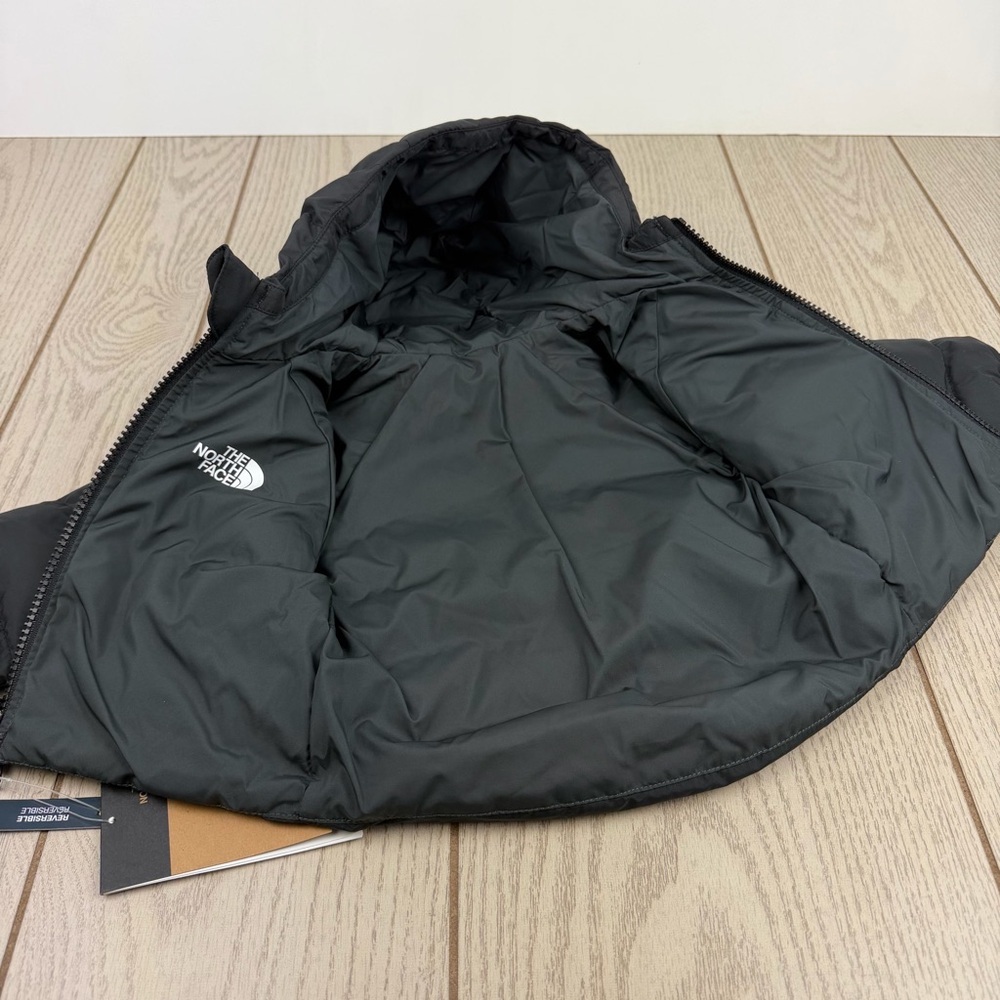 The North Face Baby Reversible Perrito Hooded Jacket 0-3M Baby Black/Grey $90 - Picture 3 of 11